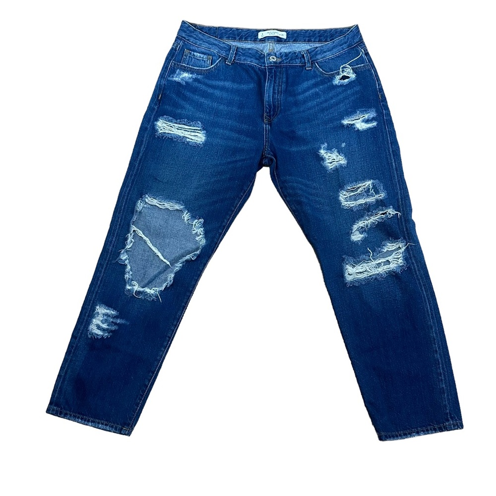 Abercrombie and Fitch Womens Distressed Straight Leg Jeans Size 8/29